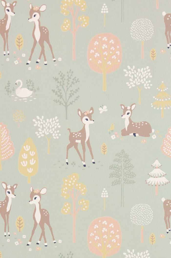 Golden Woods Wallpaper - Dusty Green