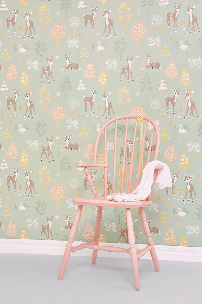 Golden Woods Wallpaper - Dusty Green