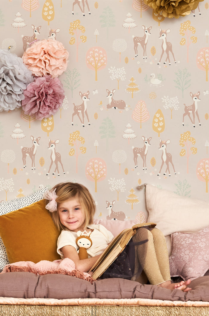 Golden Woods Wallpaper - Dusty Lilac