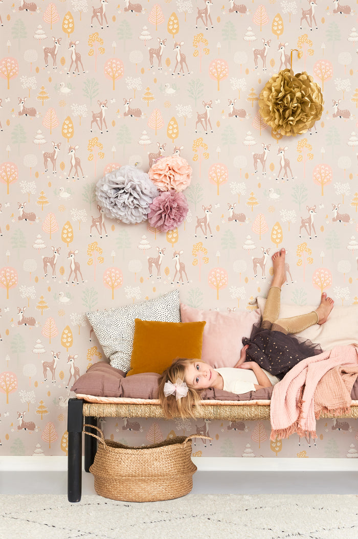Golden Woods Wallpaper - Dusty Lilac