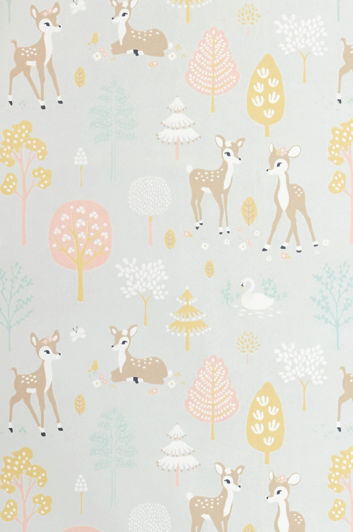 Golden Woods Wallpaper - Light Grey
