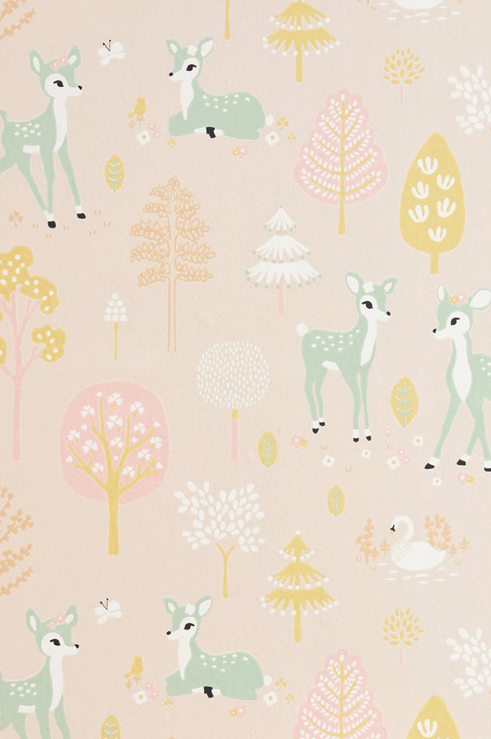 Golden Woods Wallpaper - Sweet Pink