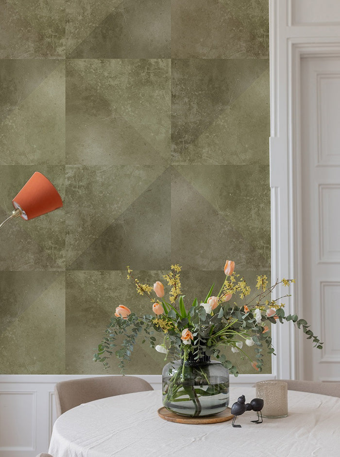 Granite - Custom Sized Wallpaper Mural (per m2) - Green