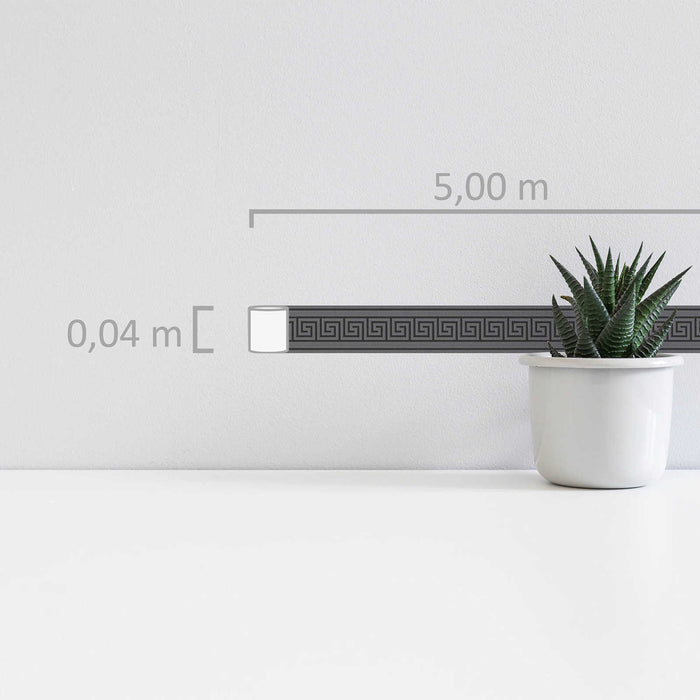Graphic Meander Border - Black - Self Adhesive