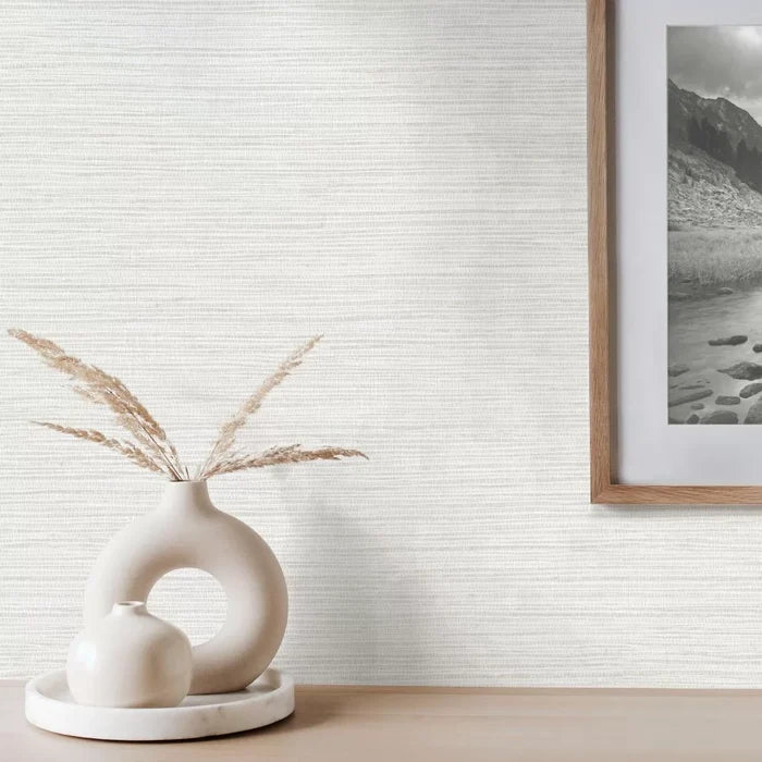 Grasscloth Wallpaper-Off White