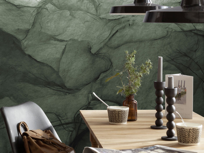 Green Dust - Custom Sized Mural Wallpaper (per m2)
