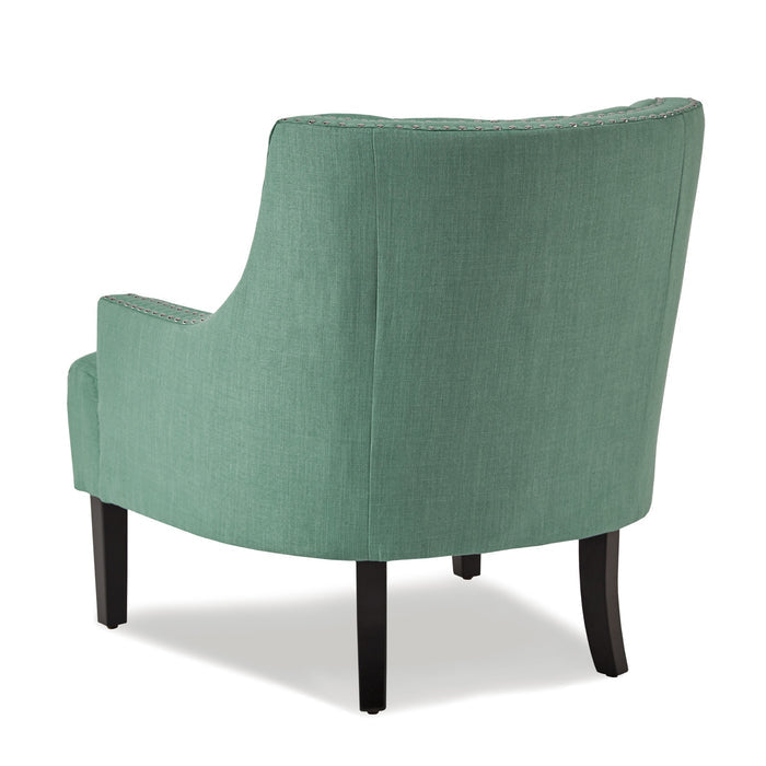 Green Nailhead Accent Chair - Adams Furniture