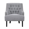 Grey Nailhead Accent Chair - Adams Furniture