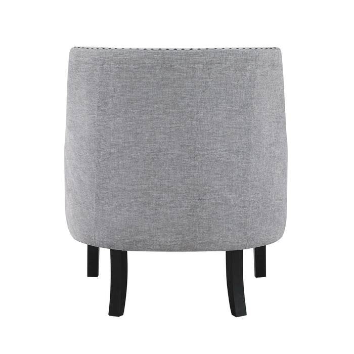 Grey Nailhead Accent Chair - Adams Furniture
