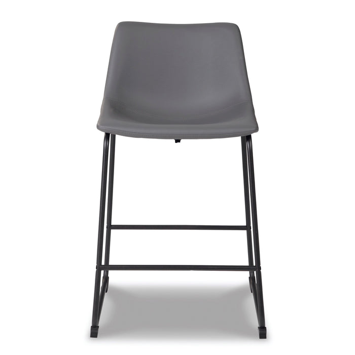 Grey Upholstered Barstool (Set of 2) - Adams Furniture