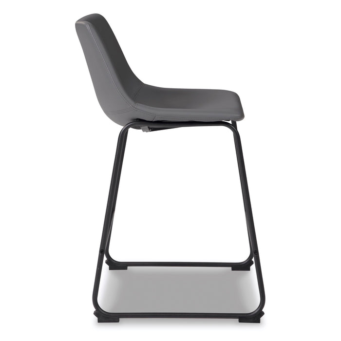 Grey Upholstered Barstool (Set of 2) - Adams Furniture