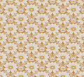 Happy Hippy Floral Wallpaper - Ochre Orange - Custom Mural Wallpaper (per m²)