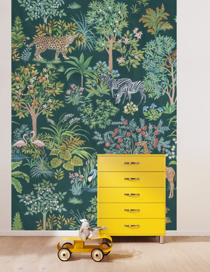 Happy Jungle - Custom Sized Mural Wallpaper (per m2)