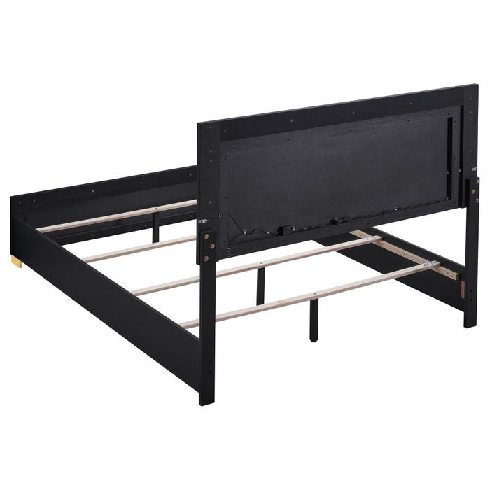 Harmony Full LED Panel Bed Black - Adams Furniture