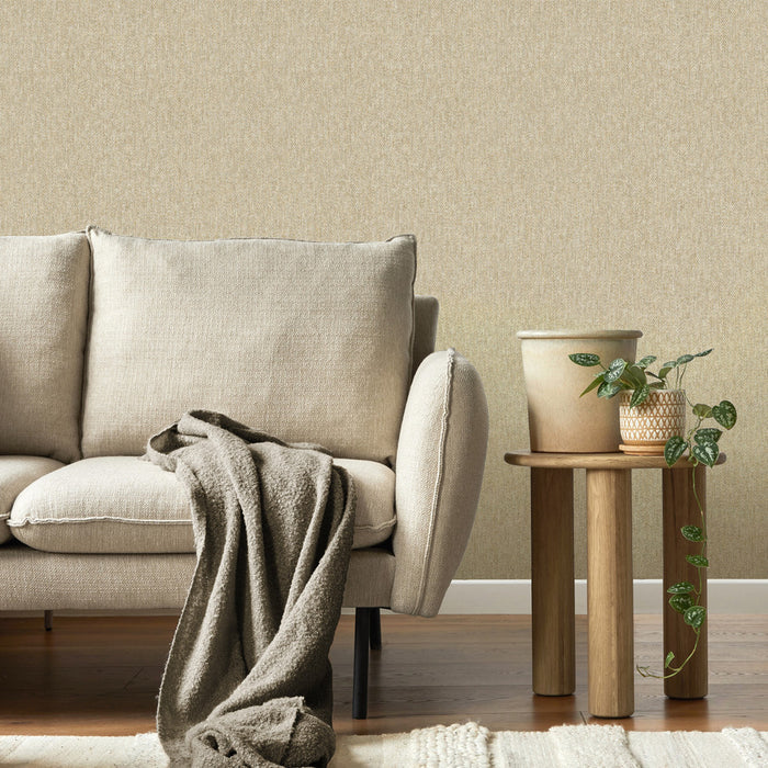 Harris Texture - Textured Herringbone Wallpaper - Natural