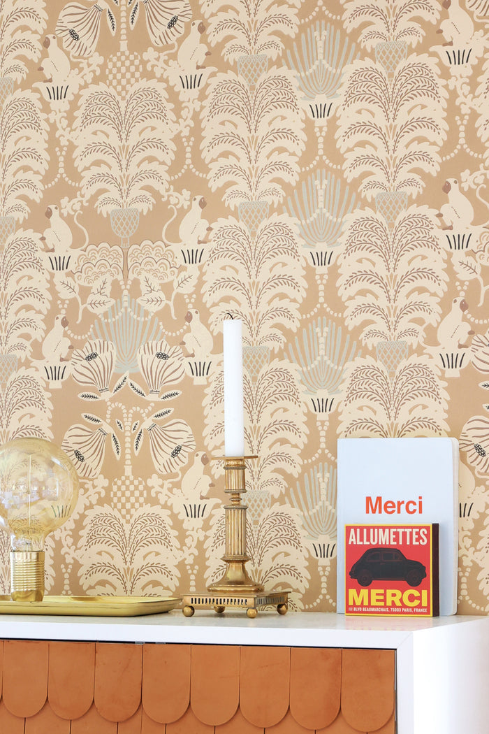 Hello Monkey Wallpaper - Camel Brown