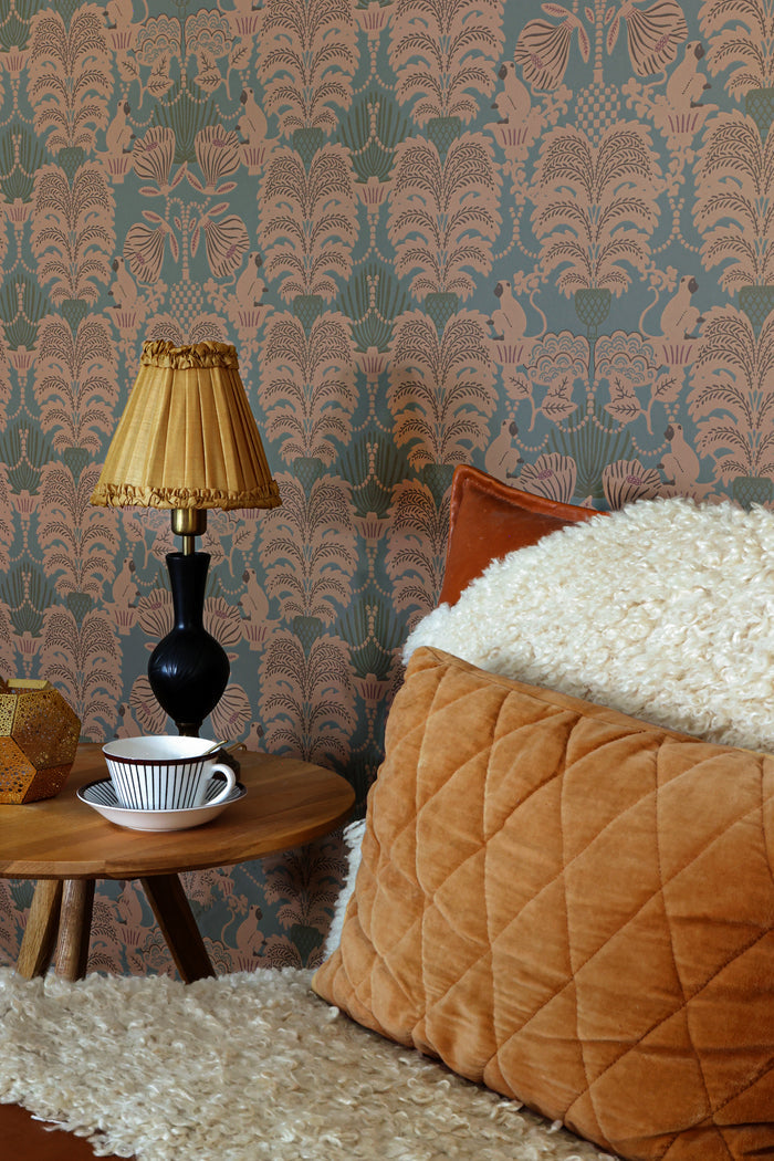 Hello Monkey Wallpaper - Rosemary Green