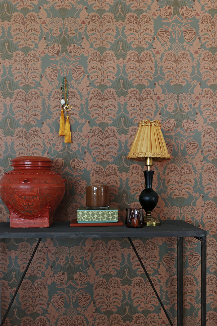 Hello Monkey Wallpaper - Rosemary Green