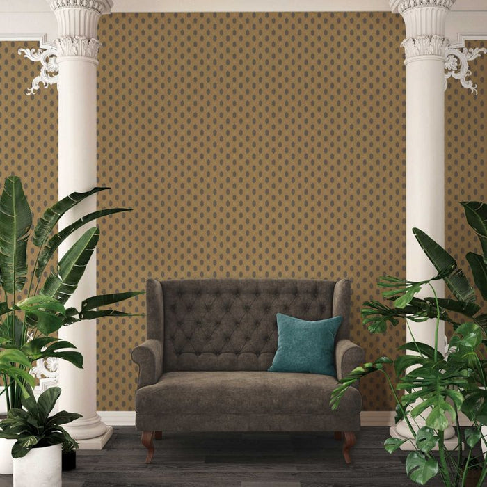 Hex Glamour Heavy Weight Wallpaper - Biscuit