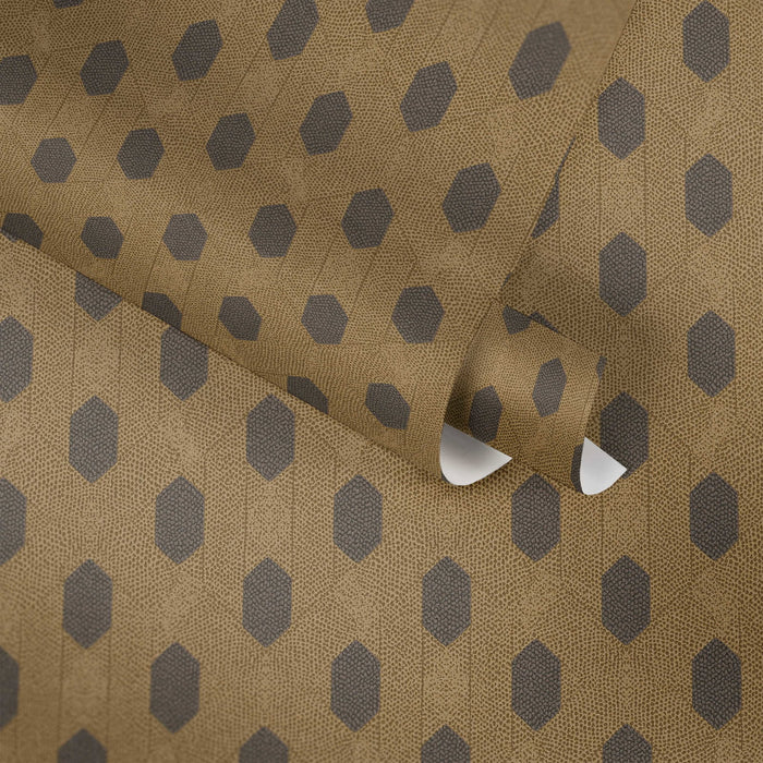 Hex Glamour Heavy Weight Wallpaper - Biscuit