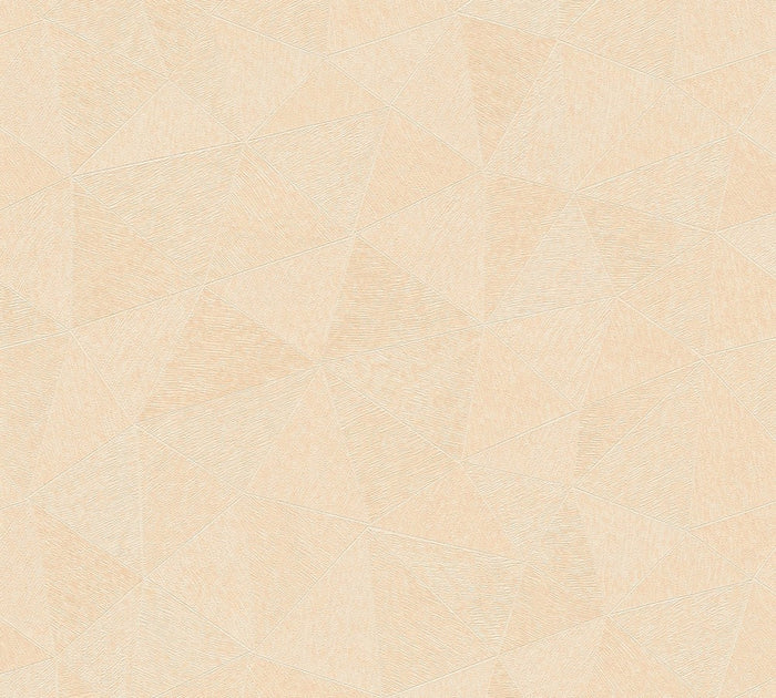 Hexagon Textured Vinyl Wallpaper - Cream