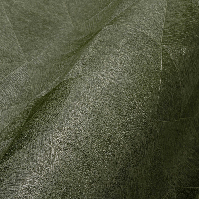 Hexagon Textured Vinyl Wallpaper - Green