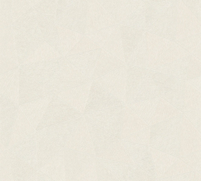 Hexagon Textured Vinyl Wallpaper  - White