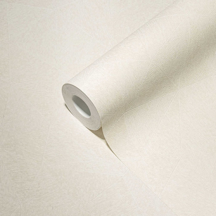 Hexagon Textured Vinyl Wallpaper  - White