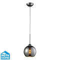 Hgtv Home 10240/1Chr Cassandra 1-Light Mini Pendant With Chrome Glass Shade, 8 By 9-Inch, Polished Chrome Finish