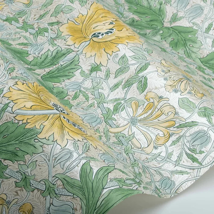 Honeysuckle and Tulip Wallpaper - Sunflower/Thyme