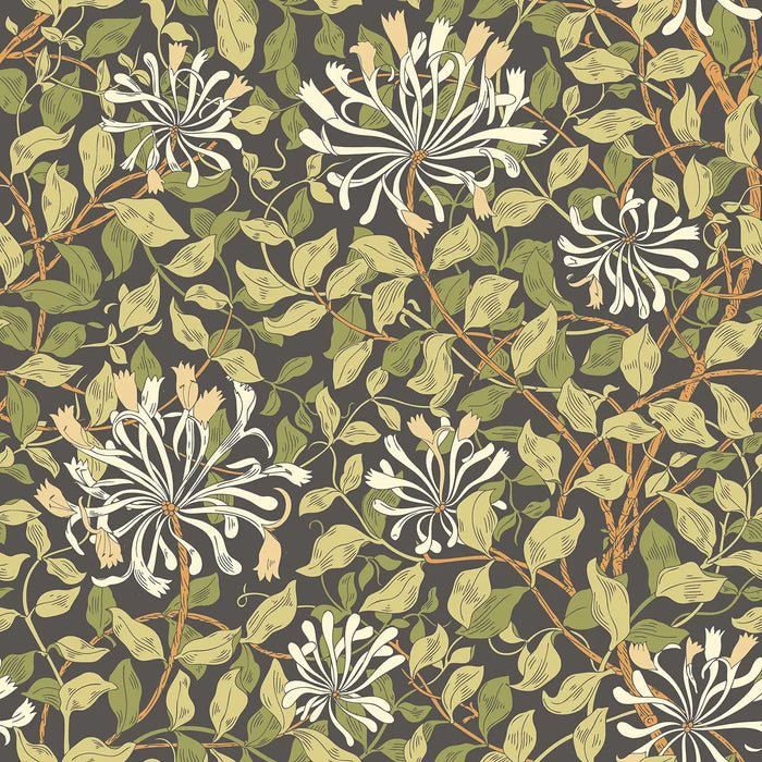 Honeysuckle Leaf Trail Wallpaper - Ohpopsi - Chalkboard
