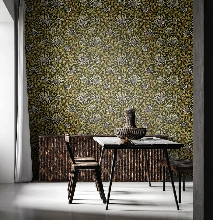 Honeysuckle Leaf Trail Wallpaper - Ohpopsi - Chalkboard