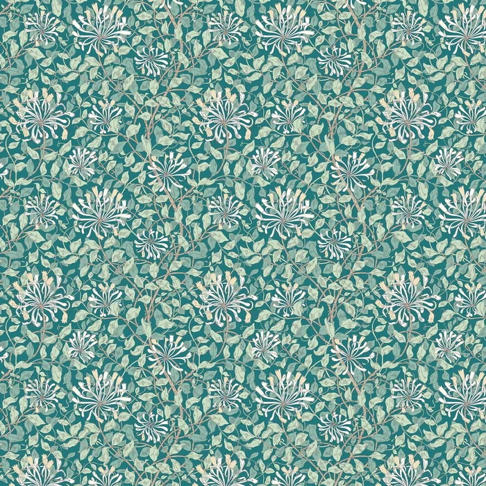 Honeysuckle Leaf Trail Wallpaper - Ohpopsi - Dark Jade