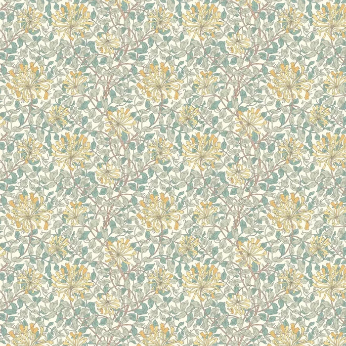 Honeysuckle Leaf Trail Wallpaper - Ohpopsi - Seafoam