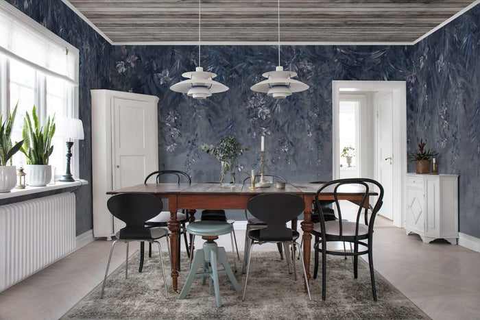 Honolulu - Cloud Blue - Custom Sized Wallpaper Mural (per m2)