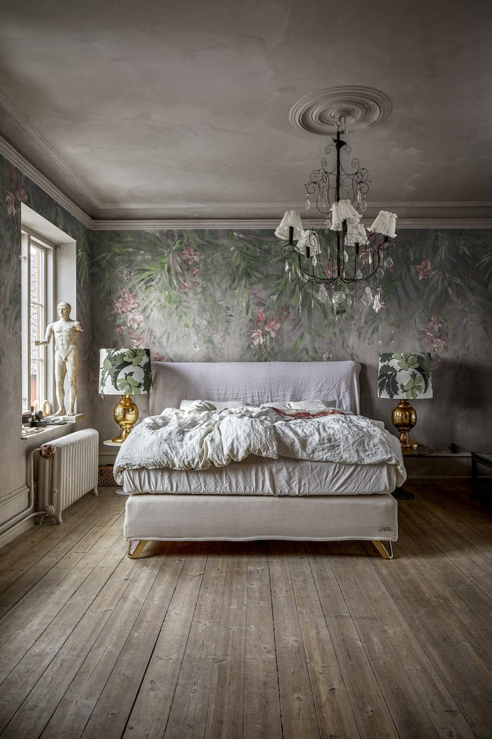 Honolulu - Green - Custom Sized Wallpaper Mural (per m2)