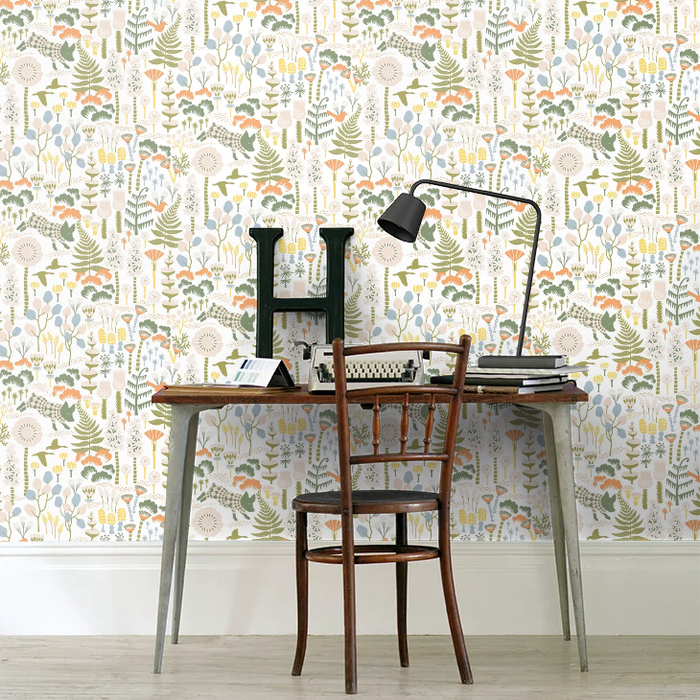 Hoppmosse Wallpaper - White