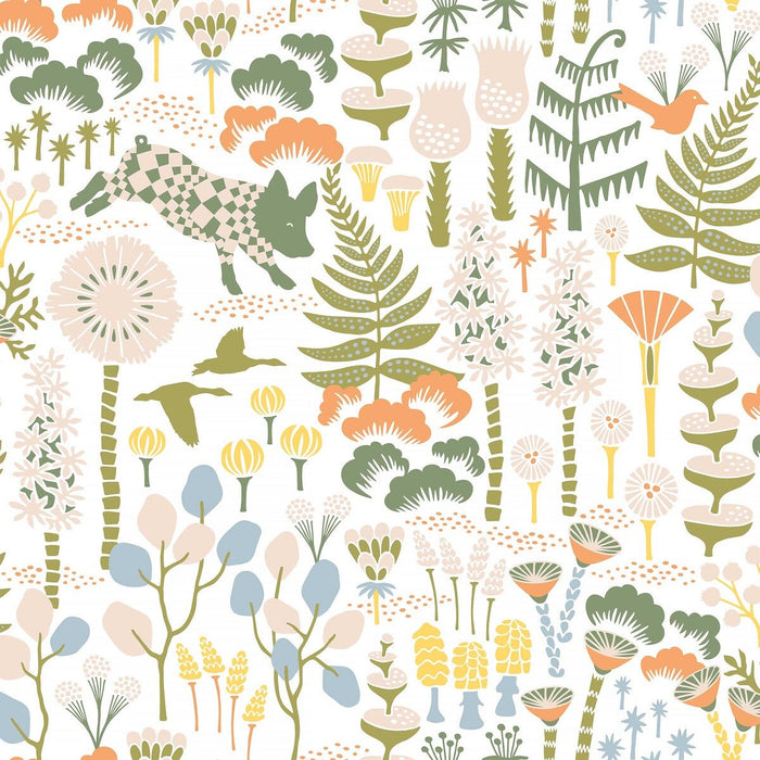 Hoppmosse Wallpaper - White