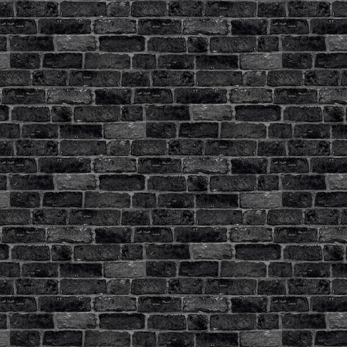 House Brick Wallpaper - Charcoal