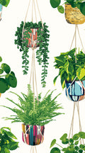 Houseplant Wallpaper - Green/Ivory