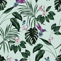 Hummingbird Wallpaper - Ohpopsi - Duck Egg