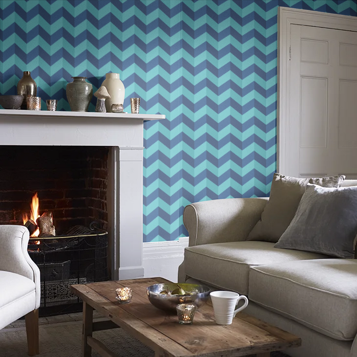 Illusion Chevron - Ohpopsi - Cerulean Mix