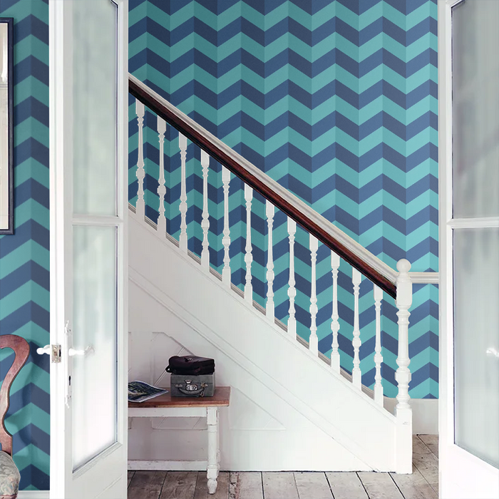 Illusion Chevron - Ohpopsi - Cerulean Mix