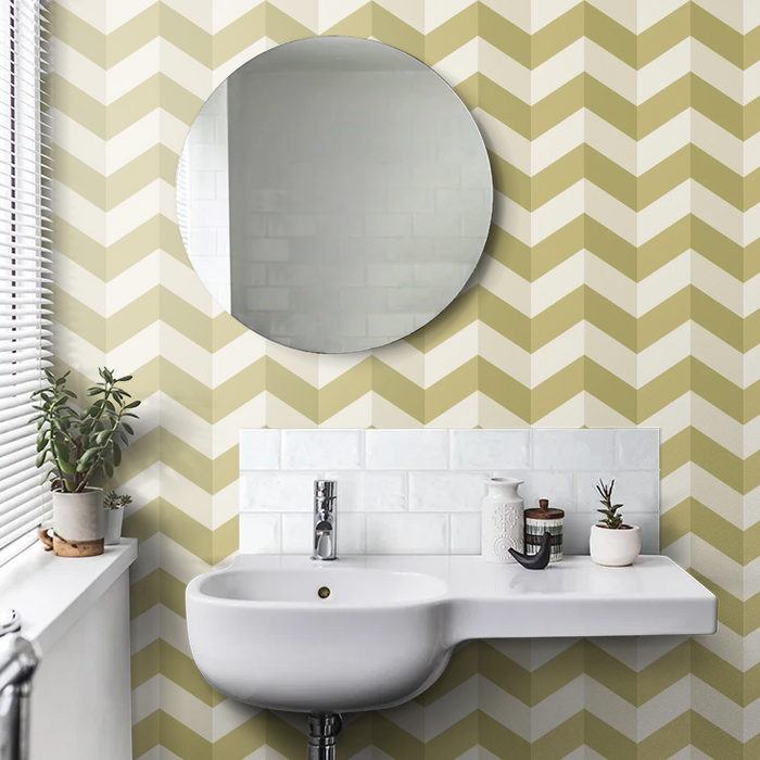 Illusion Chevron - Ohpopsi - Olive Twist