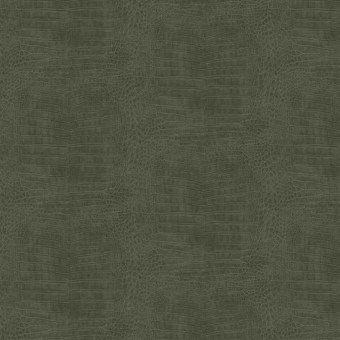 Imitation Crocodile Leather Wallpapers - Pine Green