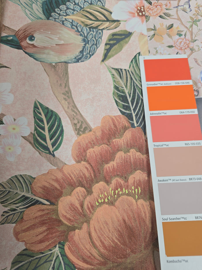 Imperial Gardens – Peonies Hybrid Mural – Pink