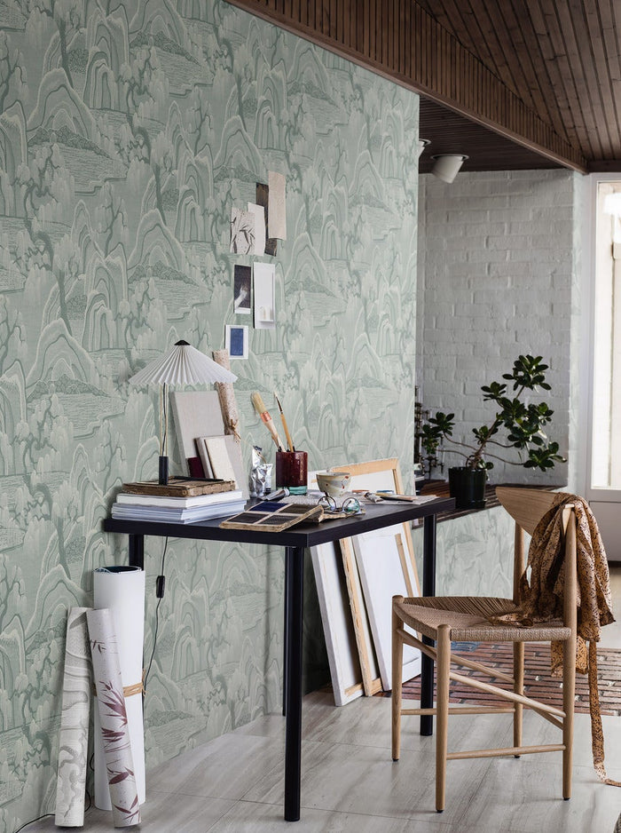 Indigo Garden Wallpaper - Turquoise