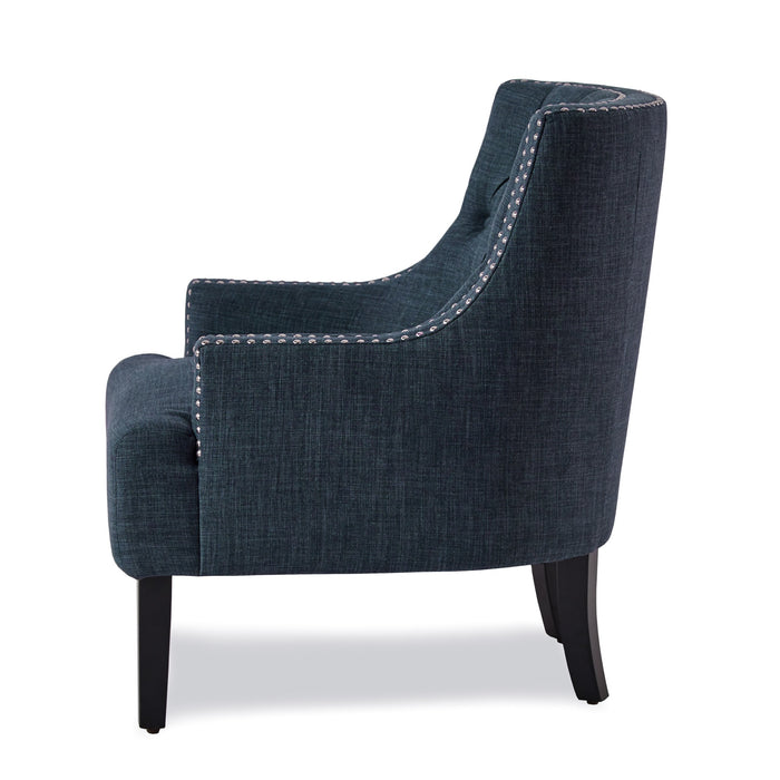 Indigo Nailhead Accent Chair - Adams Furniture