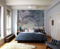 Ink Blue Fluid with Gold - Custom Sized Wallpaper Mural (per m2)