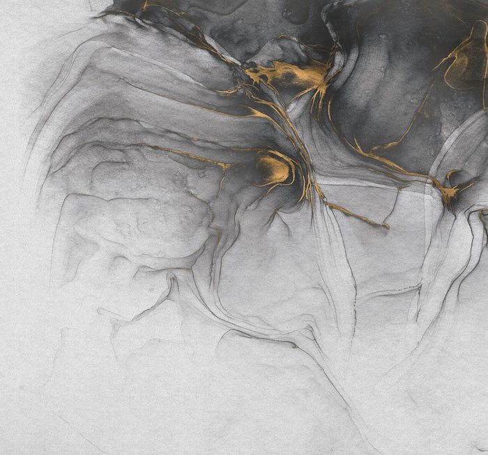 Ink Gold Flow - Custom Sized Mural Wallpaper (per m2)